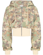 Hidden Cult Camo Baggy Cropped Zip Hoodie